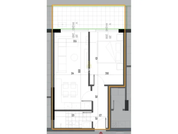 Durres, shitet apartament 1+1+Ballkon Kati 1, 72 m² (Sun Sea Residence, Golem)
