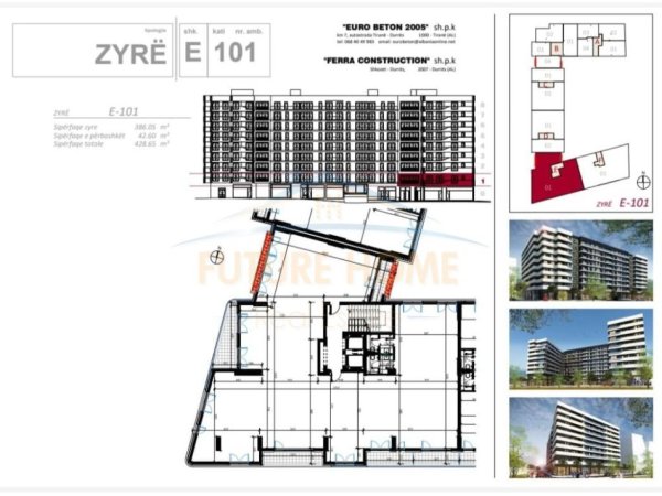Tirane, shitet ambjent biznesi Kati 1, 428 m² 1.050.000 € (Paralel Living, Don Bosko)