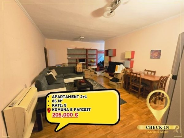 Tirane, shitet apartament 2+1+Aneks+Ballkon Kati 5, 85 m² 205.000 € (Komuna e Parisit)