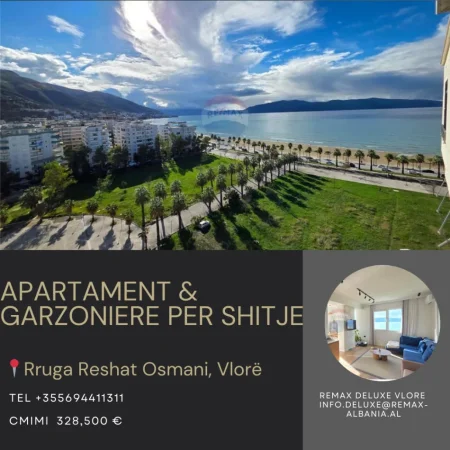 Vlore - Lungomare, shitet apartament+verande | Penthouse 2+1 Kati 10, 117 m² 328.500 € (Pranë Shkollës së Marinerisë, Lungomare, Vlorë)