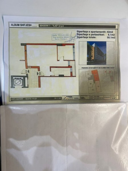 Tirane, shitet apartament 1+1 Kati 3, 50 m² 88.000 € (Pallati Nela 5)