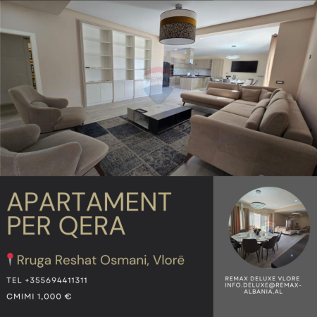 Vlore - Lungomare, jepet me qera apartament+verande | Penthouse 3+1+Ballkon , 170 m² 1.000 € (Rruga Murat Terbac, Vlore)