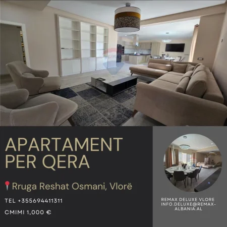 Vlore - Lungomare, jepet me qera apartament+verande | Penthouse 3+1+Ballkon , 170 m² 1.000 € (Rruga Murat Terbac, Vlore)