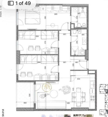 Tirane, shitet apartament 3+1 Kati 1, 121 m² 97.300 € (Kamez)