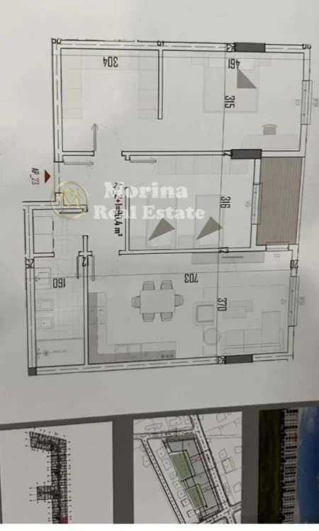 Tirane, shitet apartament 2+1 Kati 4, 106 m² 85.000 € (Laknas)