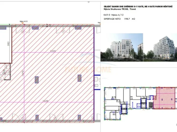 Tirane, shitet ambjent biznesi Kati 0, 199 m² 1.589.600 € ("White Tower", Rruga Sulejman Delvina, Tiranë)