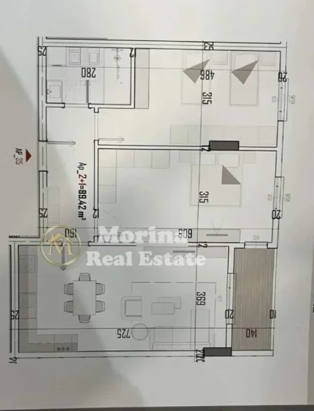 Tirane, shitet apartament 2+1 Kati 4, 105 m² 84.600 € (Laknas)