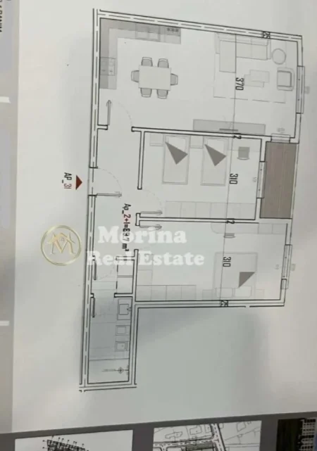 Tirane, shitet apartament 2+1 Kati 4, 105 m² 84.400 € (Laknas)