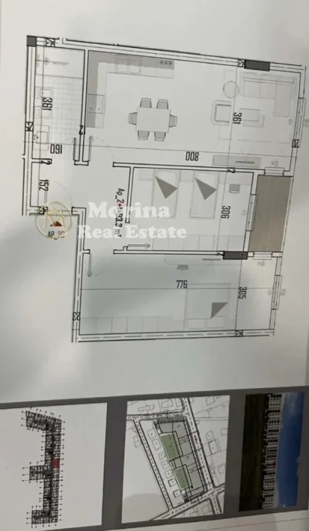 Tirane, shitet apartament 2+1 Kati 4, 109 m² 87.704 € (Laknas)