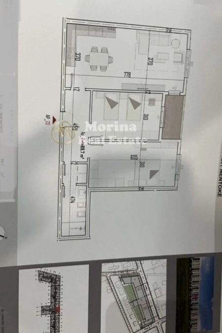 Tirane, shitet apartament 2+1 Kati 3, 105 m² 84.600 € (Laknas)