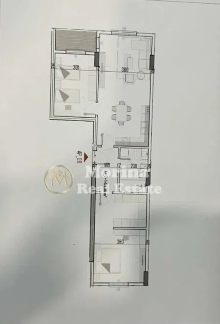Tirane, shitet apartament 2+1 Kati 1, 111 m² 88.700 € (Laknas)