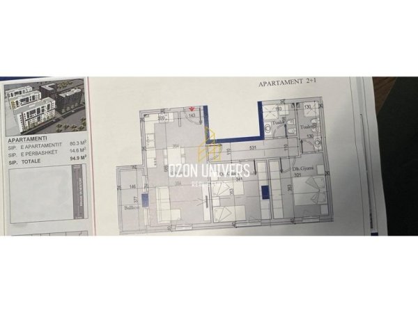 Apartament 2+1+2 për shitje tek Tirana Entry II , Rr. Dritan Hoxha!