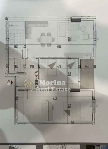 Tirane, shitet apartament 2+1 Kati 1, 107 m² 86.100 € (Laknas)
