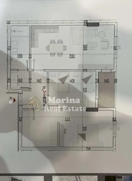 Tirane, shitet apartament 2+1 Kati 1, 107 m² 86.100 € (Laknas)