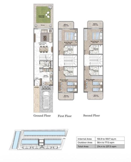 Durres, shitet Vile 4+1+Ballkon Kati 2, 156 m² 414.000 € 