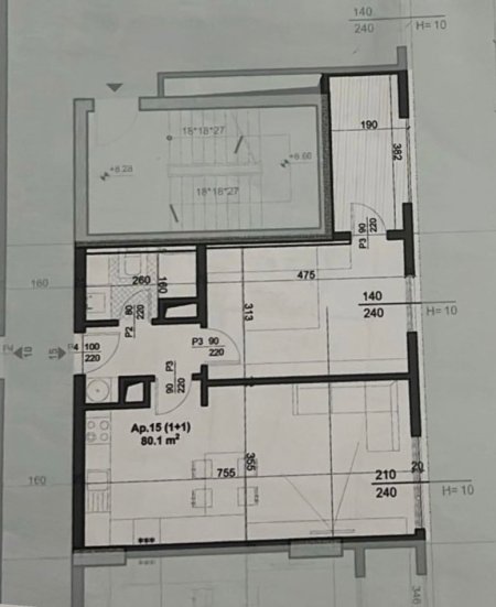 Tirane, shitet apartament 1+1 Kati 2, 80 m² 144.180 € (Rruga Jordan Misja)