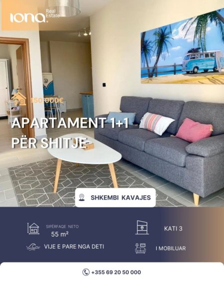 Shkembi Kavajes, shitet apartament 1+1 Kati 3, 63 m² 150.000 € (Vije e pare)