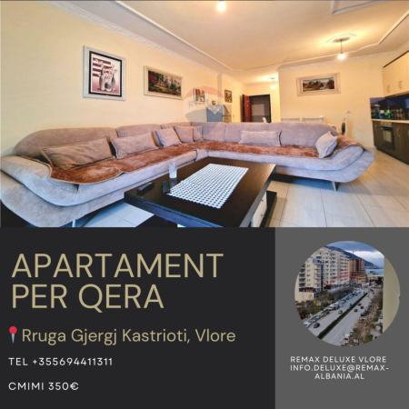 Vlore, jepet me qera apartament 1+1+Ballkon Kati 8, 76 m² 350 € (Rruga “Gjergj Kastrioti”, përballë Bar Colosseo, Vlore)