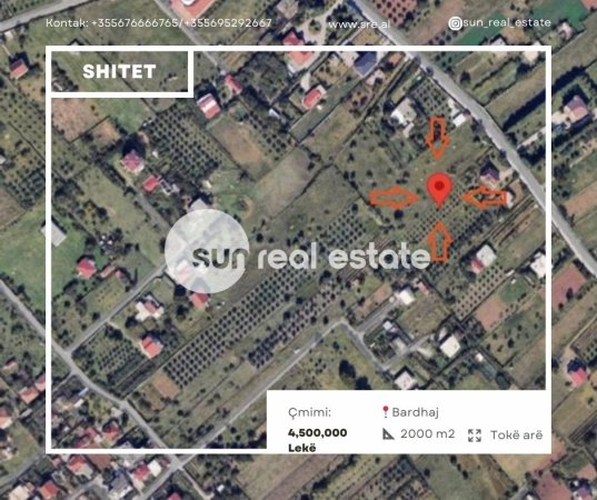 Shkoder, shitet toke , 2.000 m² (BARDHAJ)
