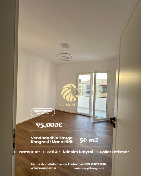 Tirane, shitet apartament 1+1 , 50 m² 95.000 € 