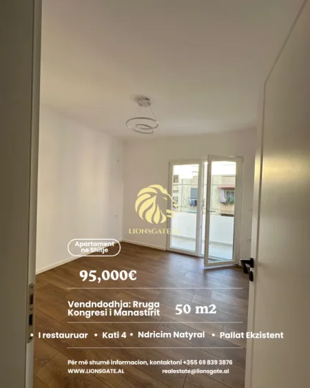 Tirane, shitet apartament 1+1 , 50 m² 95.000 € 