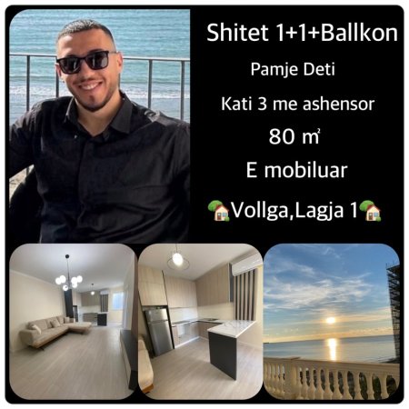 Durres, shes apartament 1+1+Ballkon Kati 3, 80 m² 80.000 € (vollga)