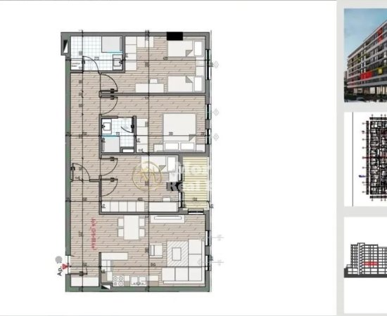 Tirane, shitet apartament 3+1 Kati 3, 117 m² 129.000 € (Kamez)