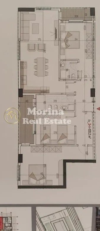 Tirane, shitet apartament 3+1 Kati 6, 136 m² 120.000 € (Kamez)
