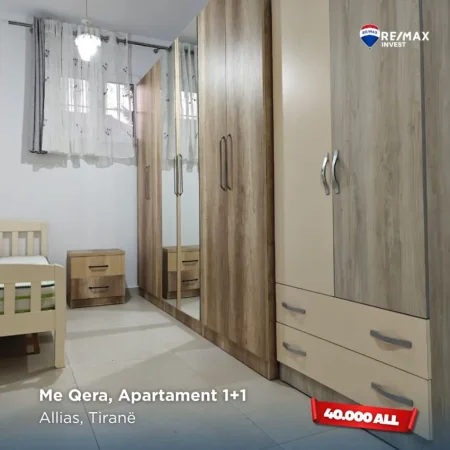 Tirane, jepet me qera Vile 1+1 Kati 2, 400 € (Allias, Tiranë)