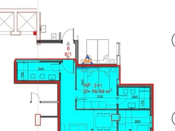 Tirane, shitet apartament 2+1+Ballkon Kati 4, 90 m² 148500 €