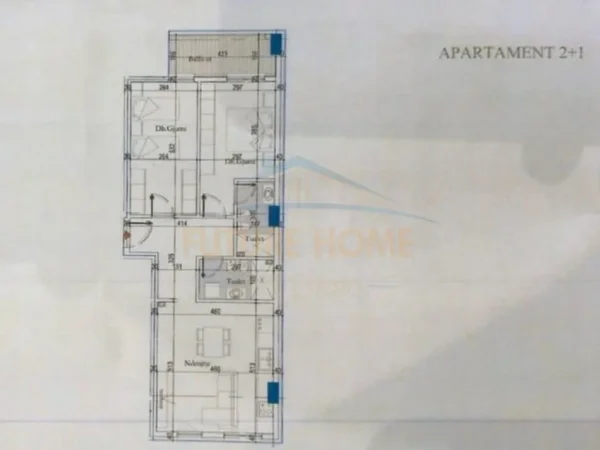Tirane, shitet apartament 2+1+Ballkon Kati 2, 106 m² 138.060 € (ish Dogana)