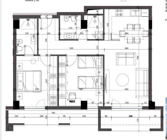 Tirane, shitet apartament 2+1+Ballkon Kati 1, 120 m² 102.000 € (Bathore)