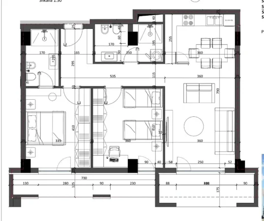 Tirane, shitet apartament 2+1+Ballkon Kati 1, 120 m² 102.000 € (Bathore)