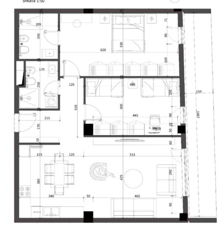 Tirane, shitet apartament 2+1+Ballkon Kati 5, 131 m² 111.350 € (Bathore)