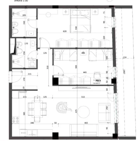 Tirane, shitet apartament 2+1+Ballkon Kati 5, 131 m² 111.350 € (Bathore)