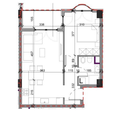 Tirane, shitet apartament 1+1+Ballkon , 69 m² 76.340 € (Aluna 2 Complex, Paskuqan)