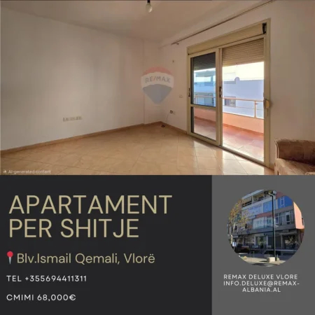 Vlore, shitet apartament 1+1+Ballkon Kati 7, 68 m² 68.000 € (Blv. Ismail Qemali, prane ambulances, Vlore)