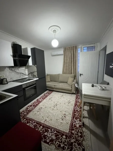 Tirane, jepet me qera apartament 1+1 Kati 1, 55 m² 430 € (Rruges se Dibres , te shkolla e bashkuar)