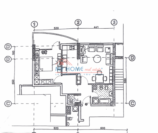 Tirane, shitet apartament 1+1+Ballkon Kati 12, 79 m² 172.000 € 