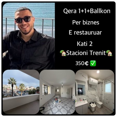 Durres, jepet me qera 1+1+Ballkon Kati 2, ( APARTAMENT ME QERA 1+1+Ballkon Jepet per Biznes +3550692039456 069 378 0684 Çmimi: 350 € Muaj neto Numri i Pronës: Lokacioni: Stacioni Trenit Durres)