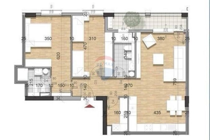 Tirane, shitet apartament 2+1+Ballkon Kati 6, 102 m² 250.000 € 