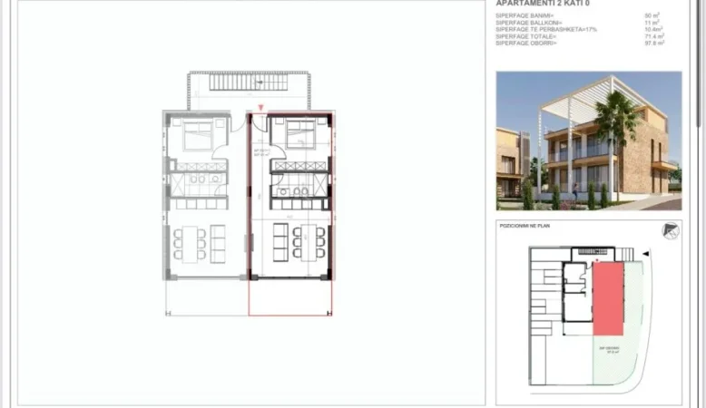 Dhermi - Palase, shitet apartament 1+1 Kati 0, 143 m² 550.000 € (DHERMI)