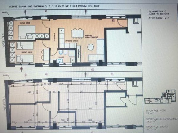Tirane, shitet apartament 2+1+BLK Kati 4, 104 m² 145.600 Euro (TREGU ELEKTRIK)