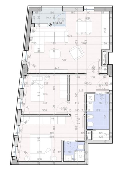 Tirane, shitet apartament 2+1 Kati 7, 92 m² 129.000 € (Rruga "Astir")