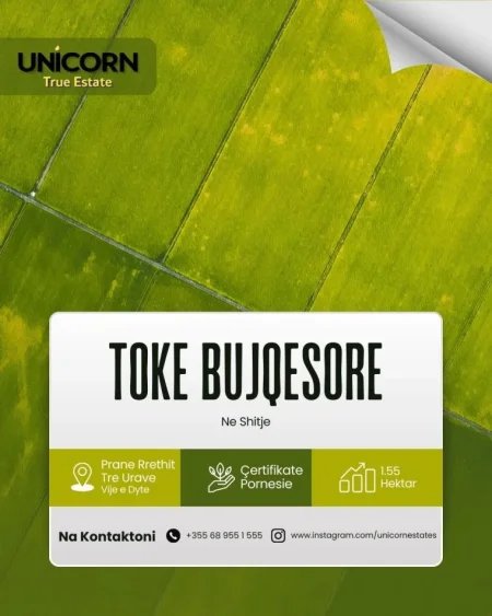 Lushnje, shes toke bujqesore , 15.500 m² 195.000 € (VIJË E DYTË, RRETHRROTULLIMI I TRE URAVE, LUSHNJE)