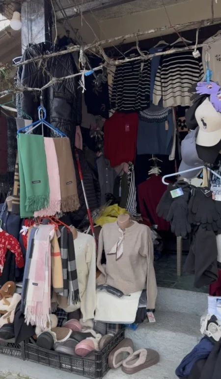 Tirane, shitet biznes Veshjesh Kati 0, (Vasil Shanto, Perballe Universitetit mesdhetar)