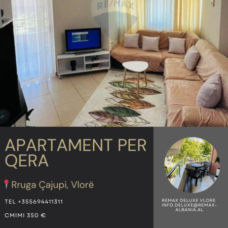 Vlore, jepet me qera apartament 1+1+Ballkon Kati 3, 67 m² 350 € (RRUGA CAJUPI,VLORE)