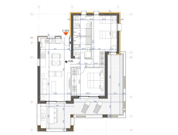 Vlore, shitet apartament 2+1+Ballkon Kati 2, 86 m² 550.000 €