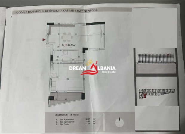 Tirane, shitet apartament 1+1 Kati 6, 72 m² 82.443 € (paskuqan)