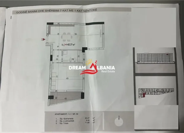 Tirane, shitet apartament 1+1 Kati 6, 72 m² 82.443 € (paskuqan)